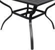 Square Aluminum Outdoor Dining Table for Lawn Backyard Garden - Dark Brown