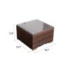 Rattan Patio Coffee Tables - brown