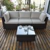 Large Size Rattan Patio Coffee Tables  - brown