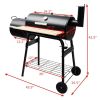 Outdoor Party Backyard Dinner Mobile Oil Drum Charcoal Furnace  - Black #1 - Steel