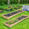 Wooden Vegetable Raised Garden Bed for Backyard Patio Balcony - as show