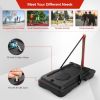 Portable Outdoor Adjustable Basketball Hoop System Stand  - Red & Black - Exercise & Fitness