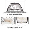 Hanging Egg Swing Chair with Stand Hammock Chair with Soft Cushion and Pillow for Backyard, Garden, Patio XH - Beige