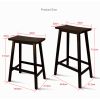 Free shipping  Basics Classic Solid Wood Saddle-Seat Counter Stool with Foot Plate - 24", Black, 2-Pack  YJ - black