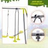 2 in 1 Metal Swing Set for Backyard, Heavy Duty A-Frame, Height Adjustment - 2 in 1