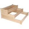 Bosonshop 3 Tier Raised Garden Bed Kit Wooden Planter Box Heavy Duty Solid Fir Wood, 47" x 47" x 21" - 1