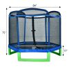 7ft Blue Guard Bar Blue Cover Green Feet Plastic Feet Mini Hexagonal Outer Net Trampoline RT - Blue