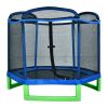 7ft Blue Guard Bar Blue Cover Green Feet Plastic Feet Mini Hexagonal Outer Net Trampoline RT - Blue