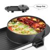 Portable 2 in 1 Non-Stick Electric Grill Pan Hot Pot Korean BBQ for Indoor Outdoor Use - 1 Pack