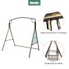 Porch Swing Stand with Antique Bronze Finish, Heavy Duty Swing Frame with Extra Side Bars for Outdoors - Bronze Brush