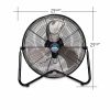 FIRTANA-20X High Velocity Electric Industrial and Home Floor Fan, 20" - Black