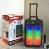 Outdoor Squares Large Trolly LED Light Wireless Portable Bluetooth Speaker With Karaoke Microphone and Remote - Black - Wireless Bluetooth Speaker