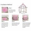 Outdoor indoor portable Folding Princess Castle Tent Children's Tent (colored star lamp) - as picture