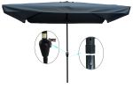 10 x 6.5ft Patio Umbrella Outdoor Waterproof Umbrella with Crank and Push Button Tilt for Garden Backyard Pool Swimming Pool Market RT - W65627952