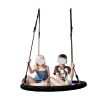 Detachable Spider Web Tree Swing Outdoor Safe and Durable Kids Hanging Platform Swing Seat for Children Adults Backyard Garden - 40 inches