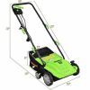 Backyard 2-In-1 Electric Lawn Scarifier And Power Grass Dethatcher W/ 40L Bag - Green - Grass Dethatcher