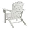 Classic Outdoor Adirondack Chair Set of 2 for Garden Porch Patio Deck Backyard, Weather Resistant Accent Furniture - white