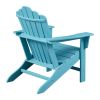 Classic Outdoor Adirondack Chair for Garden Porch Patio Deck Backyard, Weather Resistant Accent Furniture, Blue - blue