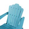 Classic Outdoor Adirondack Chair for Garden Porch Patio Deck Backyard, Weather Resistant Accent Furniture, Blue - blue