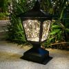 Garden & Patio Landscape Decoration Lighting Solar Post Lights 2 Pcs Set - Warm White - Plastic