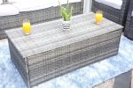 Direct Wicker Outdoor And Garden Patio Sofa Set 6PCS Reconfigurable Stylish And Modern Style With Seat Cushion - Light Brown