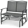 Iron Patio Rocking Chair for Outdoor Backyard and Lawn - grey