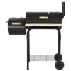 Free shipping Classic charcoal grill smoky machine - black