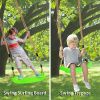 Fun Toys, Tree Swing Toys, Swing Surfing Board, Outdoor Toys for Child Play in Backyard Playground - Green