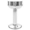 Pedestal Charcoal BBQ Grill Stainless Steel - Silver