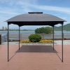 10x10 Ft Outdoor Patio Garden Gazebo Canopy, Outdoor Shading, Gazebo Tent With Curtains - Grey