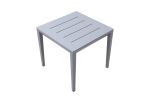 Modern Muse Aluminum Modern Coffee table and chair 5 pcs Set - Charcoal