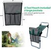 Garden Kneeler and Seat Stool, Foldable Garden Bench with Tool Pocket and Soft EVA Kneeling Pad for Senior, Gardening Lovers - KM4000