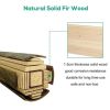 Bosonshop 3 Tier Raised Garden Bed Kit Wooden Planter Box Heavy Duty Solid Fir Wood, 47" x 47" x 21" - 1