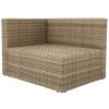 Backyard Pool Outdoor Furmiture 5-Piece Rattan Sectional Sofa Set - Beige - Rattan