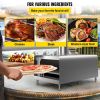 Outdoor Party Stainless Steel Portable Wood Pellet Burning Pizza Oven With Accessories - Silver - Arched