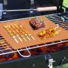 2Pcs BBQ Grill Mat Non-Stick Mat Baking Mat Reusable Reversible Washable FDA-Approved - 2Pcs - Copper