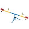 360-Degree Rotation Seesaw, Indoor Outdoor Teeter Totter, Kids Playground Equipment for Backyard XH - Red+Yellow+Blue+Black