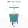 7.5 Gallon Modern Cool Bar Outdoor Patio Furniture With Wine Cooler  - Teal - Beverage Cooler Bar Table