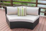 Direct Wicker Outdoor And Garden Patio Sofa Set 6PCS Reconfigurable Stylish And Modern Style With Seat Cushion and Coffee Table - Dark Color