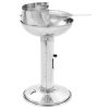 Pedestal Charcoal BBQ Grill Stainless Steel - Silver