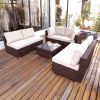 Large Size Rattan Patio Coffee Tables  - brown