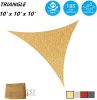 Sun Shade Sail Triangle UV Block Canopy for Patio Backyard Lawn Garden,10' x 10' x 10',Sand - Sand