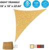 Sun Shade Sail Triangle UV Block Canopy for Patio Backyard Lawn Garden,16' x 16' x 22.64',Sand - Sand