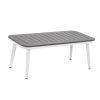 white aluminum coating 4 Piece Aluminum Patio Seating Group - Gray