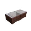 Rattan Patio Coffee Tables - brown