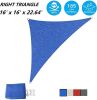 16' x 16' x 22.64' Sun Shade Sail Triangle Canopy, UV Block Awning Durable for Outdoor Patio Carport Garden Backyard Balcony, Blue - Blue