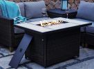 43 Inch Outdoor Gas Fire Pit Table 50,000 BTU Patio Propane Fire Pit Table - 43.3 x 29.1 x 24.2 inches